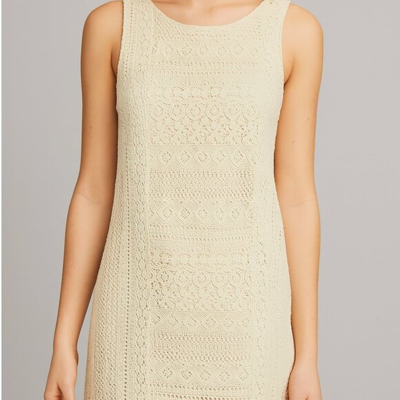 Monteau Dresses & Skirts - Monteau LA - Lace (fully lined) Cream Dress - Size Small - EUC